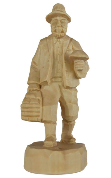 Mushroom hunter, 20 cm by Schnitzkunst from the Ore Mountains