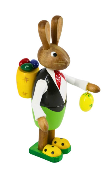 Easter bunny with basket and small Easter egg, 15 cm by Figurenland Uhlig GmbH_3