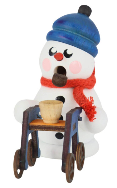 Smoking man snowman Rollator Rolli, colored by Gerd Hofmann_1