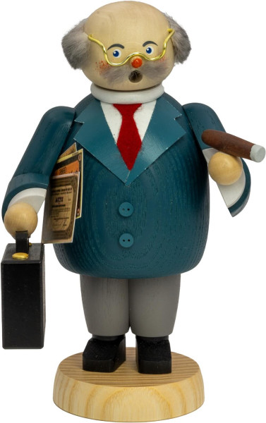 Räuchermännchen Banker, 18 cm von Seiffener Volkskunst eG