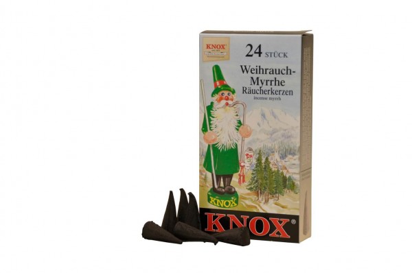 Incense candles - Frankincense Myrrh, 24 pieces by KNOX