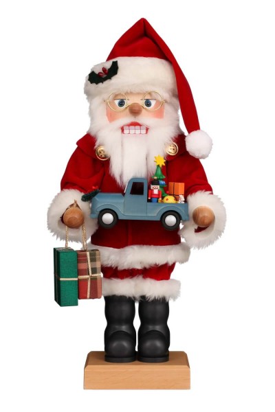 Nussknacker Weihnachtsmann mit Spielzeugauto, 47 cm von Christian Ulbricht