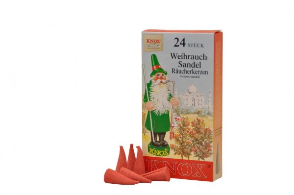 Incense candles - Frankincense Sandal, 24 pieces by KNOX