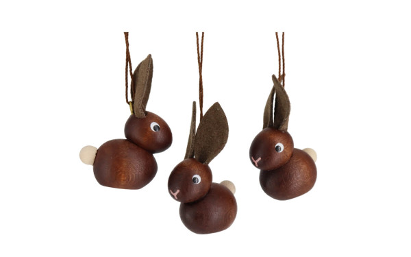 Hanging leather ear bunnies, 6 pieces by Christian Ulbricht_1