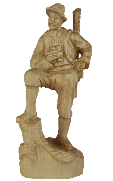 Forester, carved, 20 cm, natural by Schnitzkunst aus dem Erzgebirge